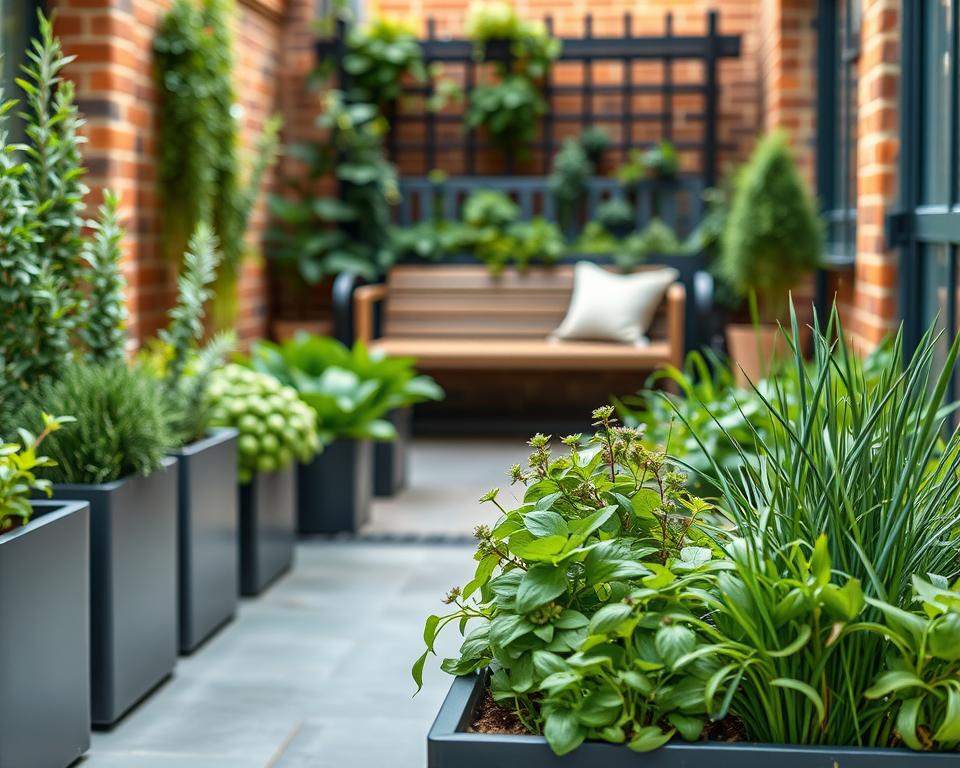 Compact Urban Herb Garden Design