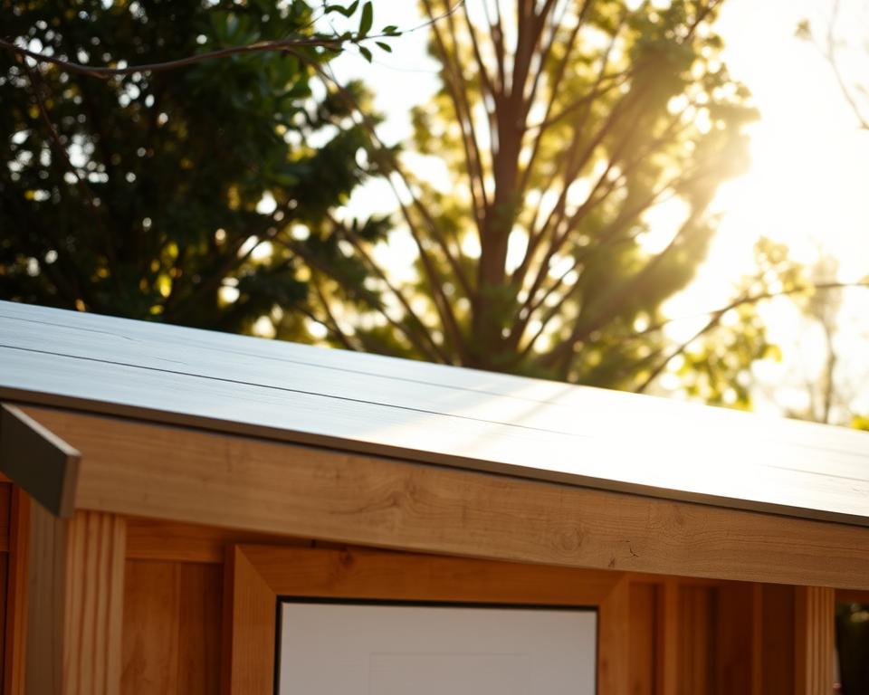 Flat shed roof installation