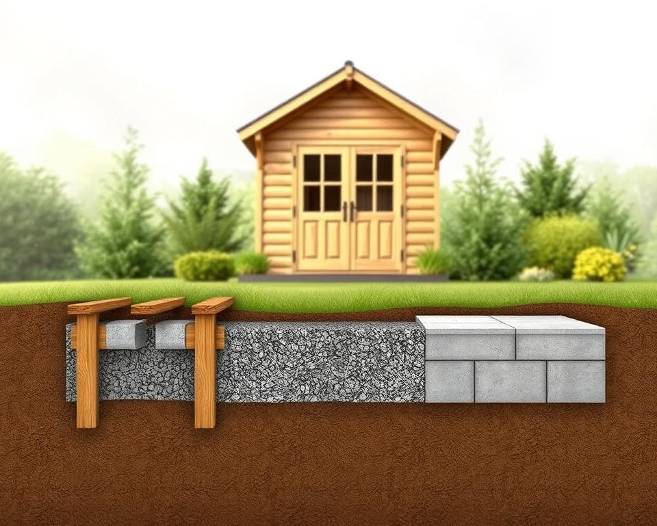 Foundation types for wooden garden houses