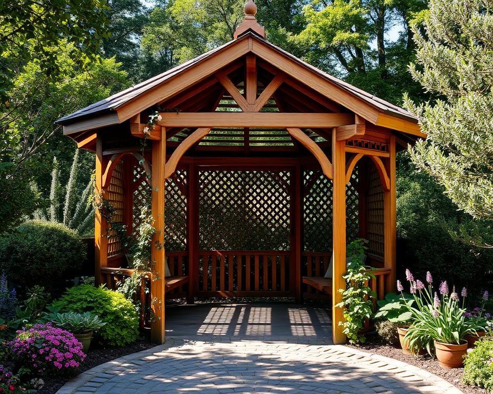 Hardwood Gazebos in UK Gardens