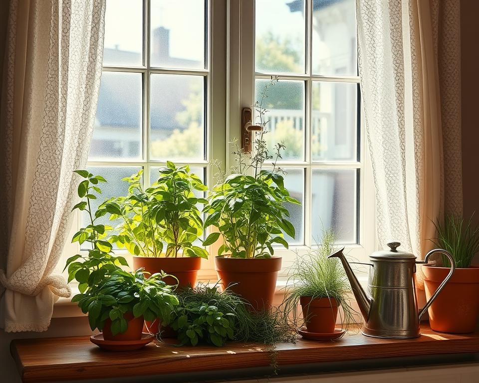 Indoor Windowsill Herb Garden