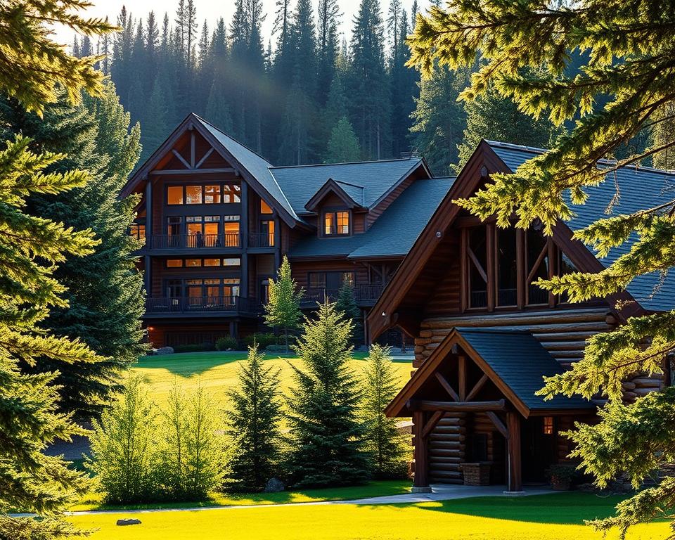 Lodge and Log Cabin Architectural Comparison