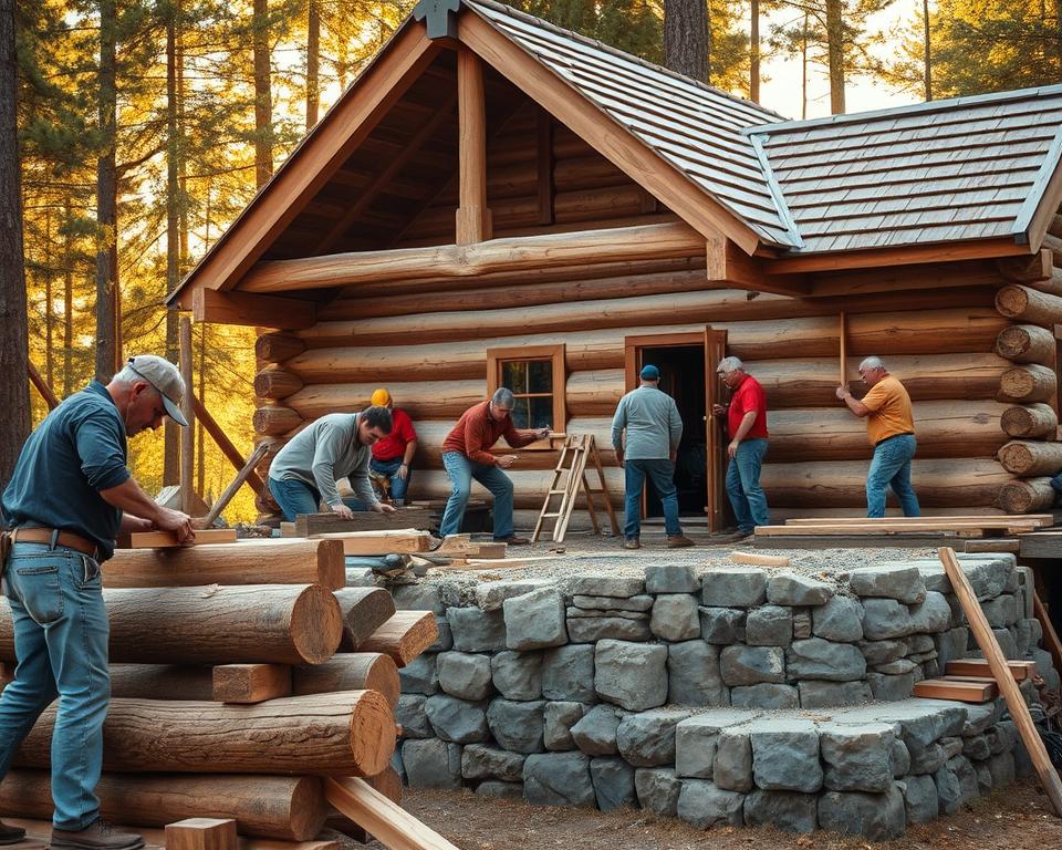 Log Cabin Construction Team Skills