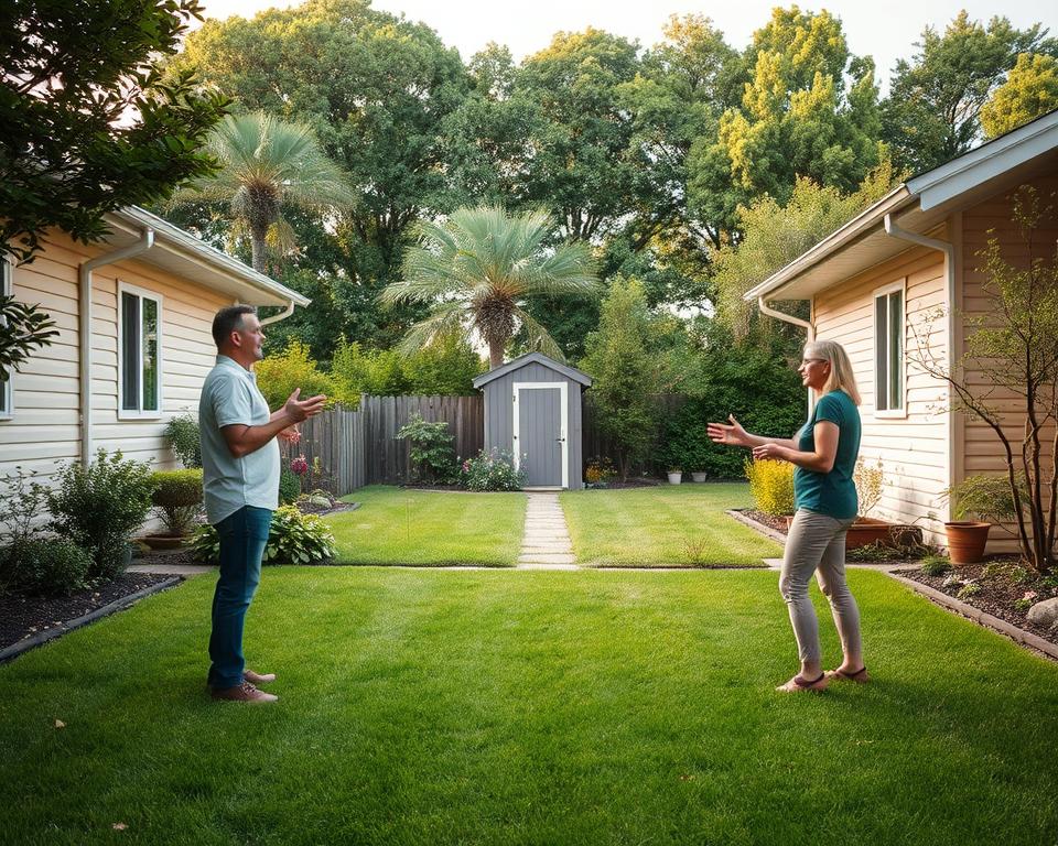 Neighbour Communication Strategies for Shed Placement