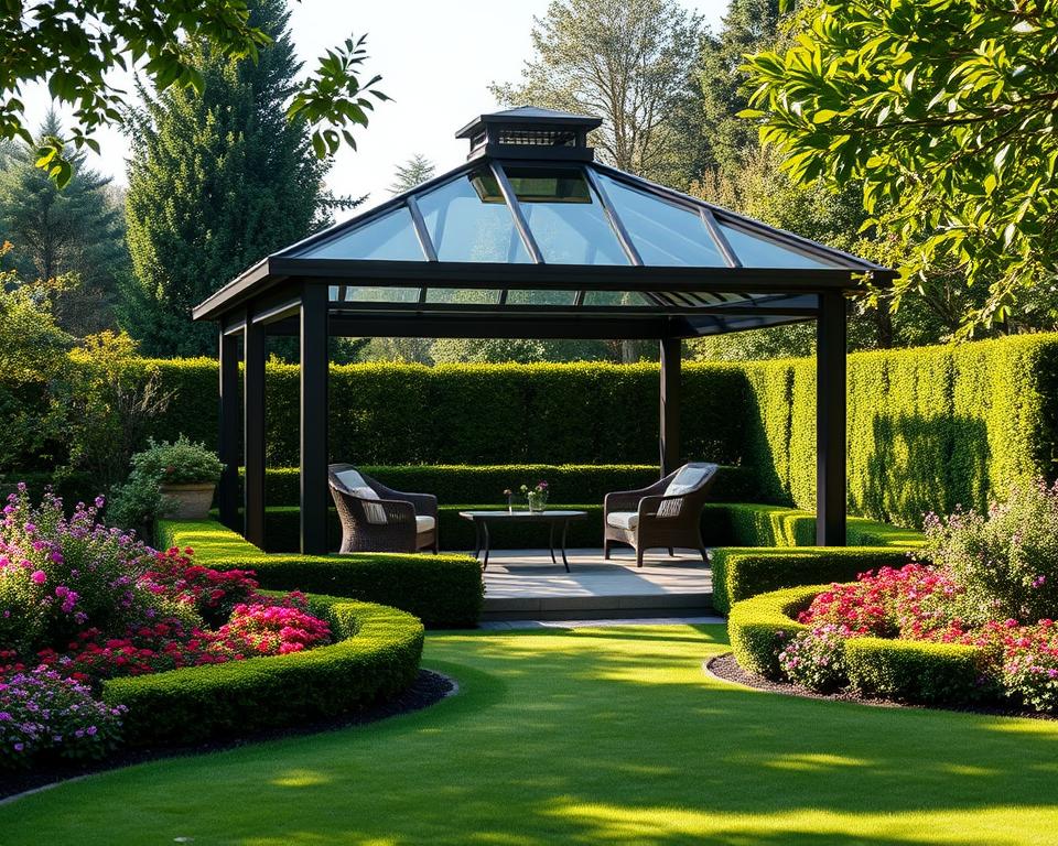 Polycarbonate Gazebos in Garden Setting