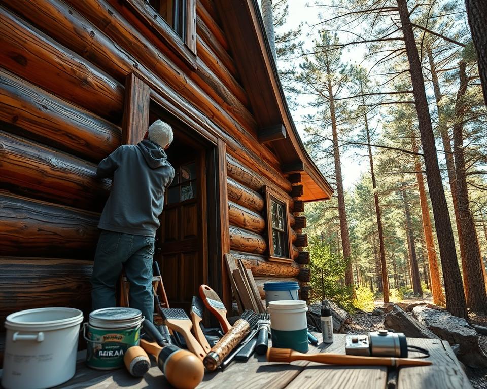 Professional Log Cabin Painting Techniques