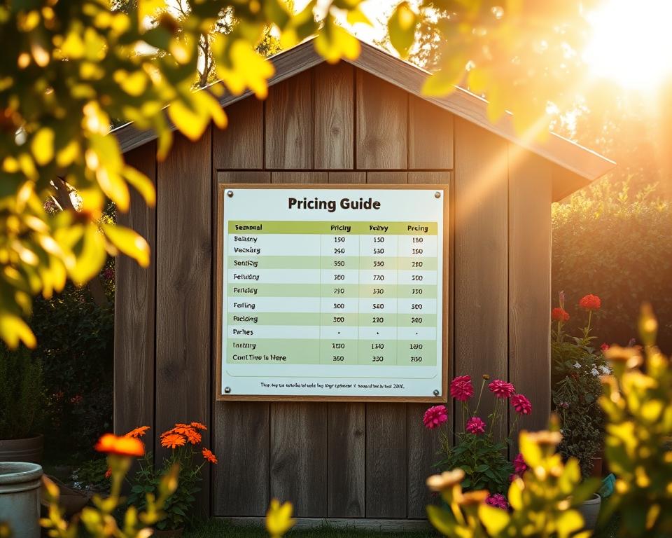 Seasonal Shed Pricing Guide