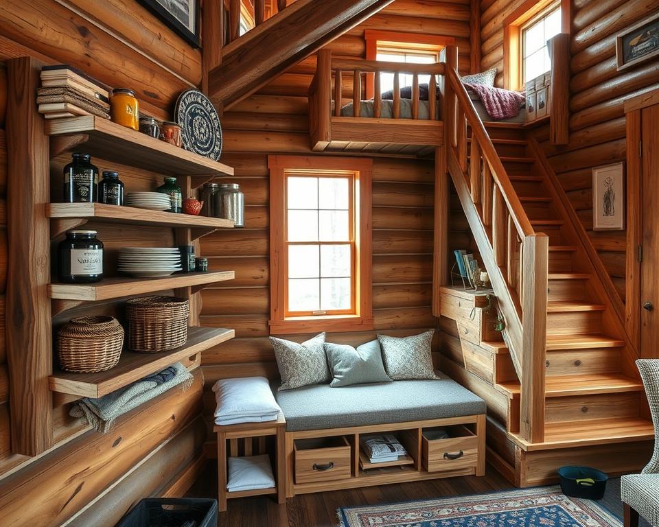 Space-saving storage solutions for log cabins Space-saving storage solutions for log cabins