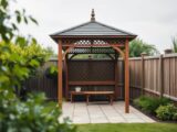 how close can a gazebo be to a fence in the uk?