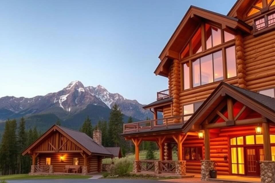 What is the difference between a lodge and a log cabin?